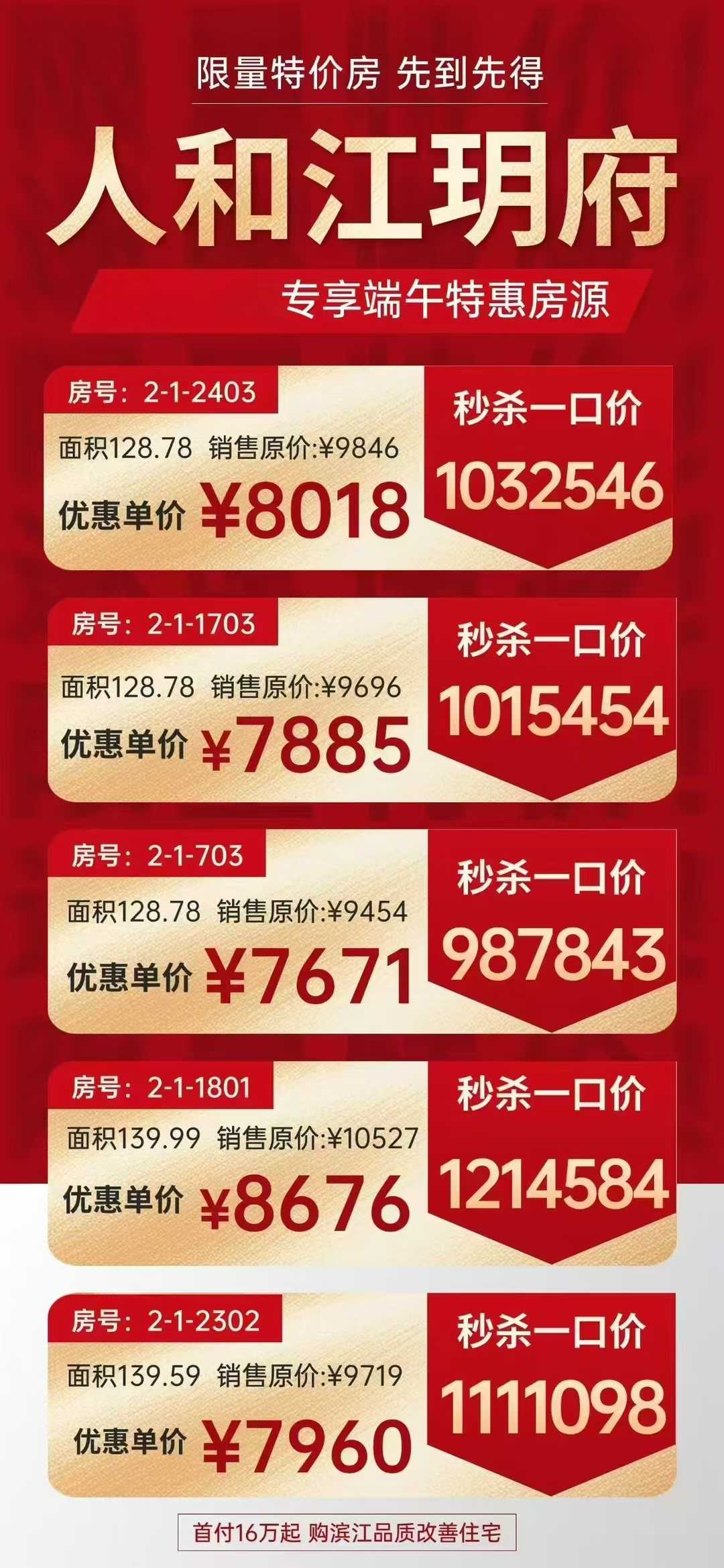 人和江玥府    端午放价   专属5套特价房